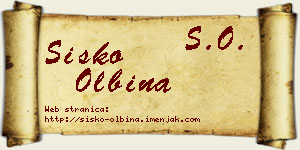 Sisko Olbina vizit kartica